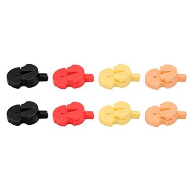 Imagem de RiToEasysports 8pccs Prático Violino Mudo Borracha Portátil Tourte Estilo Mudo Violinos Silenciador Ultra Prático para um Silencioso - Doce e Durável para Jogadores - Cáqui Vermelho Amarelo Preto