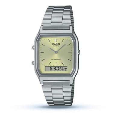 Imagem de Relógio Casio Masculino Ref: Aq-230a-9amqy Anadigi Prateado