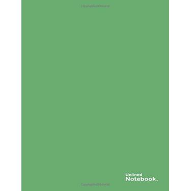 Imagem de Unlined Notebook pastel green cute and nice cover color: Unruled Notebook Large A4 (8.5” x 11”), 100 Pages