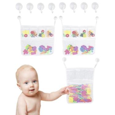 Imagem de Armazenamento de brinquedos de banho MoHern com 6 ganchos e 36 letras 