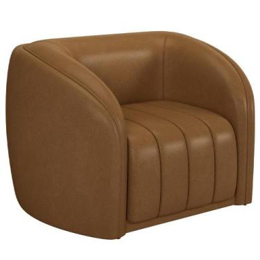 Imagem de Poltrona Decorativa Para Sala De Estar Lazio M03 material sintético Wh