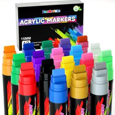 Imagem de Caneta de marcação FansArriche 15 mm Jumbo Acrílico Impermeável 18 Cor