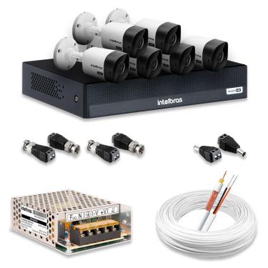 Imagem de Kit 6 Câmeras De Segurança Intelbras Hd 720p Com Dvr Mhdx 1008-c Full Hd L | Completo 100% Intelbras
