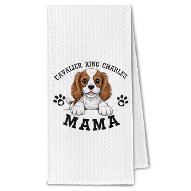Imagem de ChissNook Toalhas de cozinha Cavalier King, Dog Mama Cavalier King Charles Spaniel presentes para mulheres e mães de cães, presentes para amantes de cães, toalhas de mão decorativas para banheiro, 40