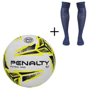 Imagem de Kit 01 Bola De Futsal Penalty RX 500 XXIII + 01 Meião Penalty Storm-Masculino