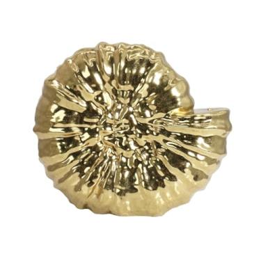 Imagem de TYQVRVZ Bolsa feminina moderna para noite com concha metálica, bolsa de ombro de metal para festas casuais, Dourado, 6.5x6.1x1.77 inches