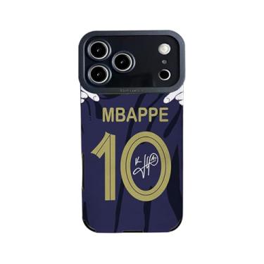 Imagem de Slrioks Capa de telefone Mbappe Jersey Capa de futebol criativa para iPhone 17 Pro Max couro sintético macio fino à prova de choque