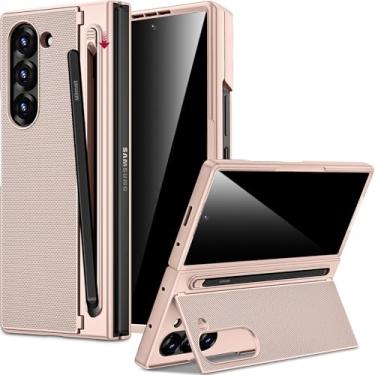 Imagem de Miimall Capa para Samsung Galaxy Z Fold 5 com protetor de tela de privacidade [S Pen e S Pen Holder] Capa para celular com suporte oculto, fina, resistente, à prova de choque, anti-espião, Stylus para