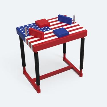 Imagem de Mini mesa de luta livre de braço – Kit de modelo faça você mesmo em escala 1:10 (maiores de 14 anos) | Conjunto de montagem faça você mesmo com almofadas ajustáveis | Presente de exibição colecionável