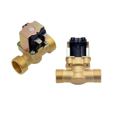 Imagem de Válvula solenóide elétrica DC 24V AC 220V - de latão normalmente fechada para controle água opções 3/4 e 1/2(3/4",DC 24V)