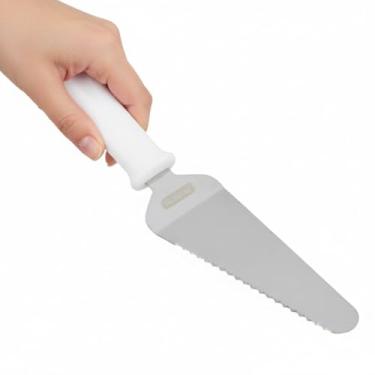 Imagem de Espátula Para Bolo Serrilhada em Inox - Cabo Branco (27cm)