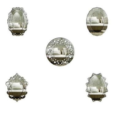 Imagem de Kit 5 Espelhos Decorativos Venezianos Pegui Matera - Creatus