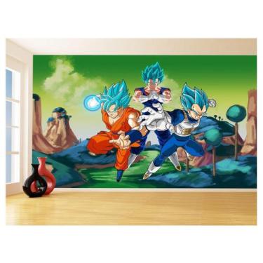 Imagem de Papel De Parede Dragon Ball Goku Vegeta Anime 3,5M Dbz325 - Você Decor