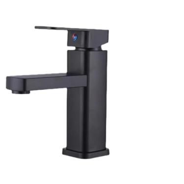 Imagem de Torneira para Banheiro Monocomando Aço Inox 304, Design Moderno, Sistema 1/4 Volta, Misturador para Lavatório Alto Padrão