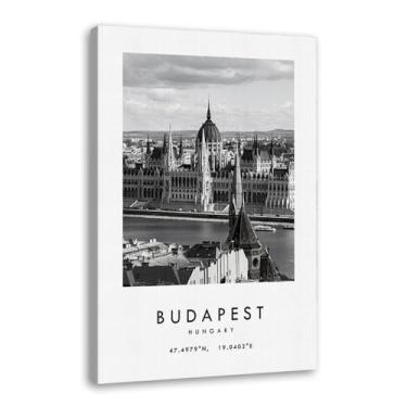 Imagem de Pôster de cidade preto e branco - impressão de viagem Roma Las Vegas Veneza Paris Sydney Amsterdã Amalfi Sanfrancisco Pintura em tela impressões de paisagem da cidade do mundo imagens de parede pôster