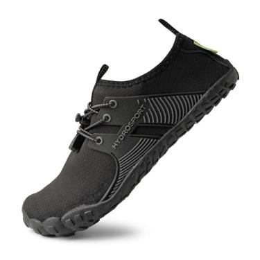 Imagem de FITKICKS Calçado HydroSport Land-to-Water, tênis unissex descalço, ideal para praia, ioga, surf, acampamento, acessórios versáteis para homens e mulheres, Preto, 34/36 BR