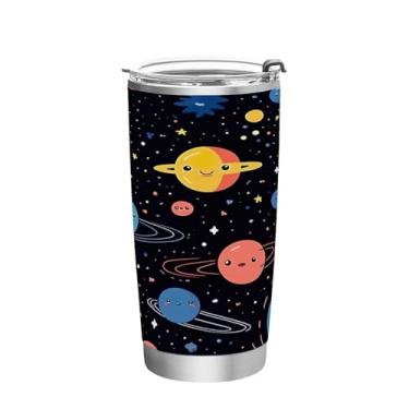 Imagem de Wassud Copo de 340 g com tampa e canudo de aço inoxidável de parede dupla a vácuo com isolamento térmico para bebidas frias e quentes