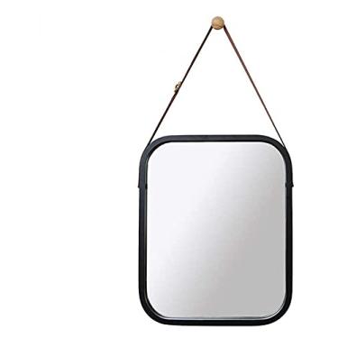 Imagem de LMJYU Espelho de mesa, banheiro, montado na parede, penteadeira, espelho nórdico redondo para pendurar na parede, vaso sanitário, espelho de parede para banheiro, banheiro, espelho cosmético