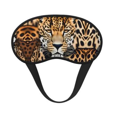 Imagem de Máscara de dormir blackout com estampa de leopardo animal máscara de luz macia para dormir meditação viagem ioga