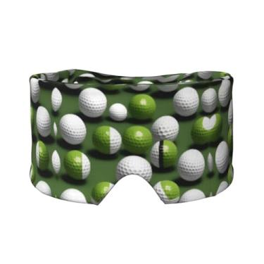 Imagem de Máscara protetora para olhos e orelhas com estampa de bola de golfe, respirável, ajustável, blecaute, confortável