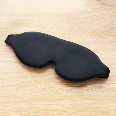 Imagem de Máscara de proteção para os olhos do sono, confortável máscara de dormir super macia com tiras elásticas ajustáveis para mulheres e homens dormirem, viagens, ioga e cochilos - preta