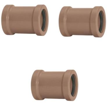 Imagem de Luva De Correr 20Mm Pvc Encanamento Conexão Kit 03 Un - Akato