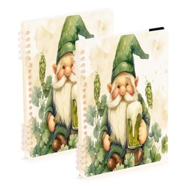 Imagem de Burbuja Cadernos de cerveja St. Patrick Gnomo, papel pautado universitário A5 com 60 folhas, fichário para escritório, 2 unidades