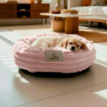 Imagem de Cama Para Cachorro e Gato Pequeno Ninho Nuvem Caminha Pet Luxo Confortável 50cm - Novadecora (Rose)