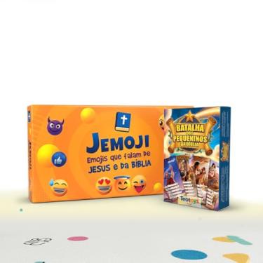 Imagem de Kit Jogos Cartas Bíblicas | 1 Jogo Emojis de Jesus e da Bíblia + 1 Trunfo Batalha dos Pequeninos