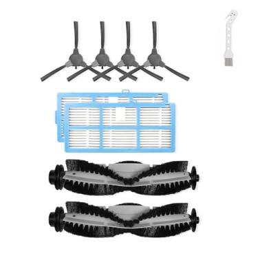 Imagem de Escova principal + escova lateral + filtro HEPA, compatível com o aspirador robô Ionvac Robo Vac 2000 - Acessórios e peças de reposição para aspirador robô(Set 12)