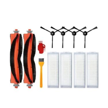 Imagem de Kit de peças de reposição 4 em 1 - Escova principal + Escova lateral + Filtro HEPA + Pano de limpeza, compatível com Xiaomi Mi Robot Vacuum Mop 2 Lite/2 Pro/MJSTL/MJST1SHW(Set 8)