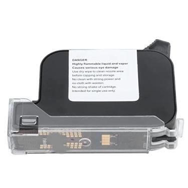 Imagem de Cartucho de tinta de substituição com bico duplo preto 42ml Cartucho jato de tinta de secagem rápida para impressoras portáteis modelo JS10 M
