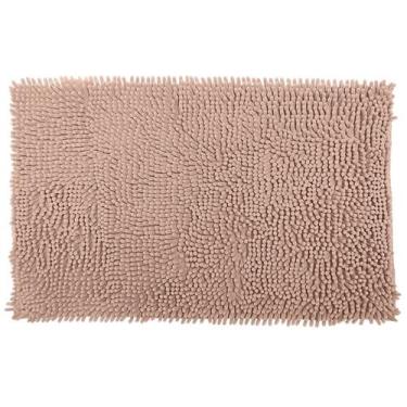 Imagem de Tapete de Bolinha Microfibra Antiderrapante 38x58 Rozac, Canela