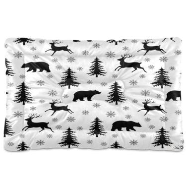 Imagem de Wassud Tapete lavável para animais de estimação para cães e gatos para veados e ursos, almofada de cama de viagem antiderrapante, almofada de canil para ambientes internos e externos, 45,7 x 61 cm