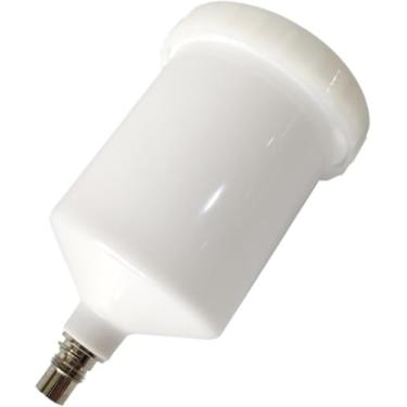 Imagem de KH866 Copo de tinta HVLP de plástico de 600 ml com conector – Copo de pulverizador de tinta de substituição compatível para pintura e acabamento de carros