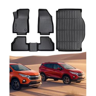 Imagem de Conjunto completo de tapetes para todos os climas para Chevy Trax 2014-2023 para Buick Encore 2013-2023, ajuste personalizado para fileira dianteira traseira e forro de bagageiro, acessórios de carro