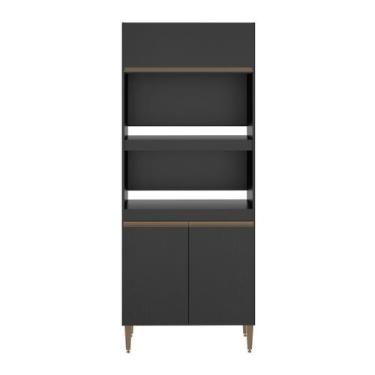 Imagem de Armário Torre Quente Forno Microondas para Cozinha Sabrina 80x202cm Pr