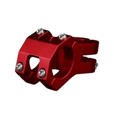 Imagem de Garfo dianteiro curto para bicicleta stand up em alumínio usinado com drop rápido, tubo de direção vazado por CNC para guidão de mountain bike stand up.(Red)