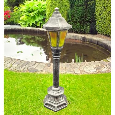 Imagem de Estátua de jardim de luz de rua para cães fazerem xixi, ferramenta de pós-treinamento, lâmpada de rua, estátua de resina, luzes de rua internas e externas, estatuetas de decoração para arte de quintal