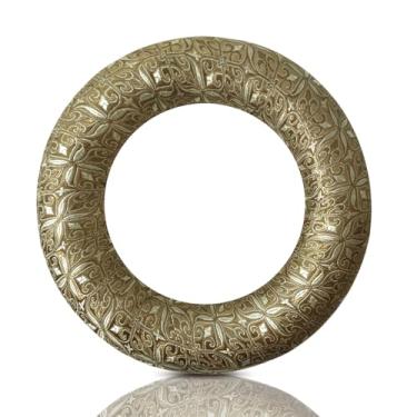 Imagem de UPCEED Almofada canta de 20 cm para tigelas de canto tibetanas, almofada redonda de brocado de seda feita à mão para cura de som e acessórios de tigelas de som de cristal (marrom)