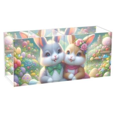 Imagem de TSENQUE Porta-lápis de acrílico colorido divertido e fofo para mesa, fofo, personalizado, porta-pincéis de maquiagem, copo de lápis, arte de escritório, decorativo, material de escritório