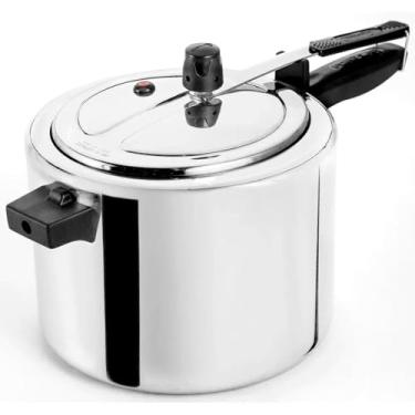 Imagem de Panela de Pressão em, 7 Litros, Tampa com Trava de Segurança, Alça Ergonômica, Prata