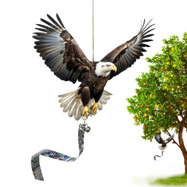Imagem de Pendente Que Mantém Pássaros Afastados | Proteção Reflexiva Com Águia Em Acrílico 2D,Refletores Para Aves Para Espantar Pássaros - Para Exterior Jardim Cerca Janela