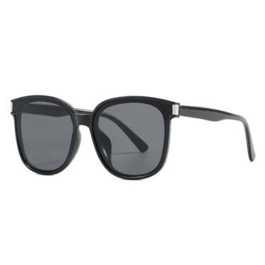 Imagem de Óculos de Sol Femininos com Armação Pequena e Rebites, Proteção UV400, Ideais para Esportes ao Ar Livre, Corrida e Ciclismo, nas Cores Preto e Cinza.