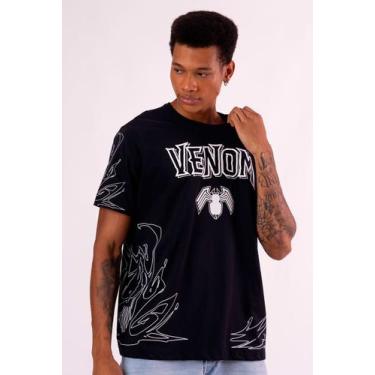 Imagem de Camiseta Marvel Venom, 12, Preto, Unissex