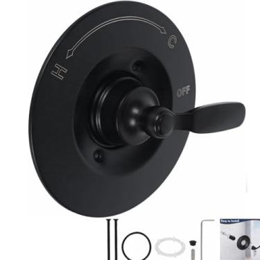 Imagem de T14032-BL Cabo de chuveiro preto fosco, metal, compatível com kit de acabamento de chuveiro Delta Série 14, compatível com RP46074, serve para válvulas da série R10000 (válvula/cartucho não incluído)