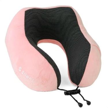 Imagem de Travesseiro Apoio de Pescoço para Viagem Ergonômico Macio Espuma Nasa 