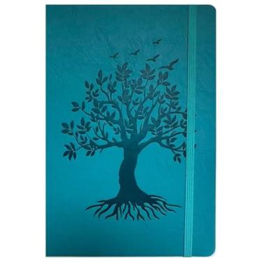Imagem de ZXHQ Livro de senhas com abas coloridas do alfabeto A – Z gradiente, livro espiral para guardar senhas, endereço de Internet de 21,6 x 14 cm e organizador de senha de login - azul-petróleo