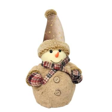 Imagem de Enfeite Natalino Isopor Boneco de Neve MARROM – Enfeite natalino trabalhado – adicione um toque especial de charme e alegria à sua árvore e ambientes