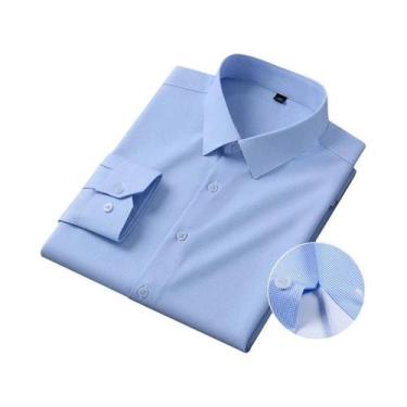 Imagem de Camisa Casual Masculina Slim Fit De Manga Longa Com Estampa Xadrez Pri